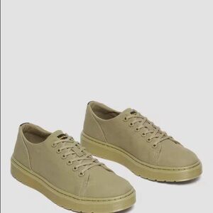 doc martens olive green dante suede shoe